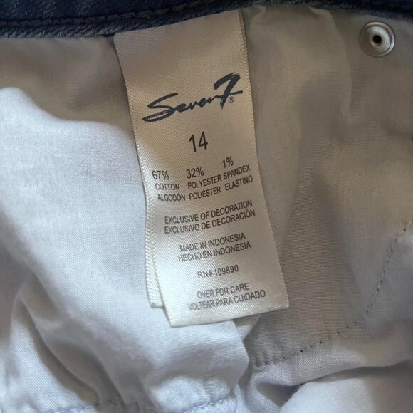 Seven Mid Thigh Denim Shorts - Picture 2 of 2